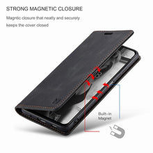 Load image into Gallery viewer, Premium Leather PU Flip Case Magnetic Flip Case Card Slot Silicone Bumper Protective Case For Xiaomi Redmi Note 10 Case Flip Matte Leather Cover For Redmi Note 10 s Por Max 10s Case Luxury Wallet Strong Magnetic Cover
