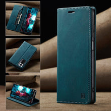 Load image into Gallery viewer, Premium Leather PU Flip Case Magnetic Flip Case Card Slot Silicone Bumper Protective Case For Xiaomi Redmi Note 10 Case Flip Matte Leather Cover For Redmi Note 10 s Por Max 10s Case Luxury Wallet Strong Magnetic Cover
