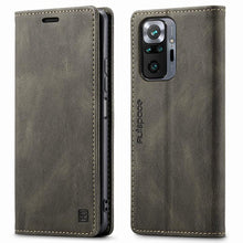 Load image into Gallery viewer, Premium Leather PU Flip Case Magnetic Flip Case Card Slot Silicone Bumper Protective Case For Xiaomi Redmi Note 10 Case Flip Matte Leather Cover For Redmi Note 10 s Por Max 10s Case Luxury Wallet Strong Magnetic Cover
