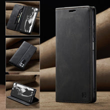 Load image into Gallery viewer, Premium Leather PU Flip Case Magnetic Flip Case Card Slot Silicone Bumper Protective Case For Xiaomi Redmi Note 10 Case Flip Matte Leather Cover For Redmi Note 10 s Por Max 10s Case Luxury Wallet Strong Magnetic Cover
