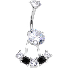 Load image into Gallery viewer, Clear Black CZ Gem Sassy Sparkle Butterfly Dangle Belly Ring
