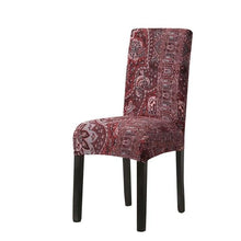 Load image into Gallery viewer, Print Pattened Dining Chair Cover Spandex Elastic Chair Slipcover Stretch Case For Chairs Wedding Hotel Banquet  Fit Stretch Short Dining Room Chair Covers with Printed Pattern Banquet Chair Seat Protector Slipcover For Home Party Hotel Wedding Ceremony
