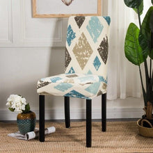 Load image into Gallery viewer, Printed Chair Cover Spandex Stretch Durable Soft Seat Chair Covers Slipcovers for Kitchen Dining Room Wedding Banquet Hotel  Chair Covers for Dining Room Stretch Spandex Removable Washable Anti-dust Seat Slipcover  Protector for Hotel Office Ceremony
