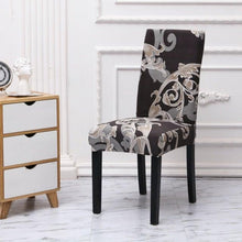 Load image into Gallery viewer, Printed Chair Cover Spandex Stretch Durable Soft Seat Chair Covers Slipcovers for Kitchen Dining Room Wedding Banquet Hotel  Chair Covers for Dining Room Stretch Spandex Removable Washable Anti-dust Seat Slipcover  Protector for Hotel Office Ceremony
