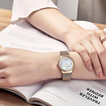 Load image into Gallery viewer, Fashion Elegant Watches   Luxury Analog Women Watch  With Date Casual Quartz  Wristwatch With Stainless Steel Mesh Band Perfect Gift
