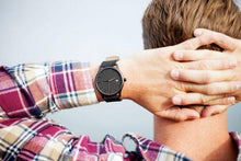 Load image into Gallery viewer, Men's Elegant Watch With Date Display And Stitched Leather Straps Unique Design Perfect Gift
