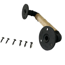 Load image into Gallery viewer, Industrial Style Furniture Handle Barn Sliding Wooden Door Handles Black Antique Vintage European Wrought Iron Rope Handle Drawer Pull Knob Antique Black Knobs Handles Hardware
