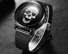 Load image into Gallery viewer, Men's Waterproof Stainless Steel Watch  3D Skull And Fluorescent Hands Unique Design Perfect Gift
