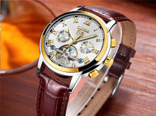 Load image into Gallery viewer, Business Men's Waterproof Watch With Chronometers Date Large Roman Numerals And Decorative Spiral
