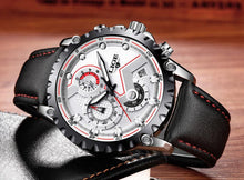 Load image into Gallery viewer, Men's  Watch With Chronometers Day Display And Fluorescent Hands Unique Design Excellent Gift
