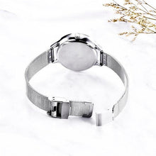 Load image into Gallery viewer, Luxury Womens Round Watch Simple Analog Quartz Watches Elegant Stainless Steel Mesh Strap Fashionable Wrist Watch For Woman
