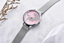Load image into Gallery viewer, Luxury Womens Round Watch Simple Analog Quartz Watches Elegant Stainless Steel Mesh Strap Fashionable Wrist Watch For Woman
