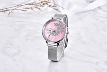 Load image into Gallery viewer, Luxury Womens Round Watch Simple Analog Quartz Watches Elegant Stainless Steel Mesh Strap Fashionable Wrist Watch For Woman
