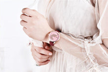 Load image into Gallery viewer, Luxury Womens Round Watch Simple Analog Quartz Watches Elegant Stainless Steel Mesh Strap Fashionable Wrist Watch For Woman
