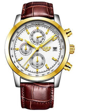 Load image into Gallery viewer, Men's  Waterproof Watch With Chronometers Date Display And Fluorescent Pointers Excellent Look Perfect Gift
