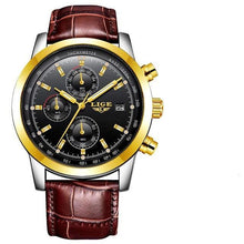 Load image into Gallery viewer, Men's  Waterproof Watch With Chronometers Date Display And Fluorescent Pointers Excellent Look Perfect Gift
