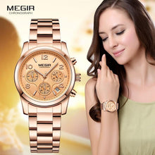 Load image into Gallery viewer, Top Luxury Quartz Women Watch Multifunctional Round Design Waterproof Stainless Business Wrist Watch
