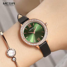 Load image into Gallery viewer, Luxury Green Fashion Womens Watch Classic Quartz Round Wrist Watch Business Style For Women
