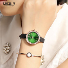 Load image into Gallery viewer, Luxury Green Fashion Womens Watch Classic Quartz Round Wrist Watch Business Style For Women

