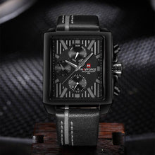 Load image into Gallery viewer, Men's Waterproof Watch With Leather Belt And Chronometers  Retro Style Unique Shape Excellent Gift
