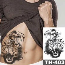 Load image into Gallery viewer, Realistic Temporary Lion Wolf Sticker Tattoo Waterproof  Elegant Body Arm Warrior Tattoo For Mens
