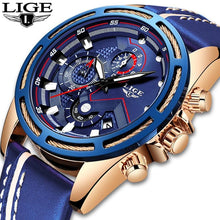 Load image into Gallery viewer, Waterproof Men's Sports  Watch With Leather Transparent Belts, Chronometers Day View Perfect Gift
