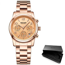 Load image into Gallery viewer, Top Luxury Quartz Women Watch Multifunctional Round Design Waterproof Stainless Business Wrist Watch
