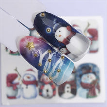 Load image into Gallery viewer, New Christmas Water Decal Nail Art Nail sticker New Year Slider Tattoo Full Cover Santa Claus Snowman Designs Xmas Decals 3D Wave Design Decoration for Women Girls Tape Nail Art Stickers Decal Decoration  Nail Art Accessories Decoration Decal
