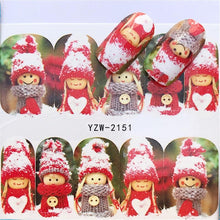 Load image into Gallery viewer, New Christmas Water Decal Nail Art Nail sticker New Year Slider Tattoo Full Cover Santa Claus Snowman Designs Xmas Decals 3D Wave Design Decoration for Women Girls Tape Nail Art Stickers Decal Decoration  Nail Art Accessories Decoration Decal
