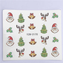 Load image into Gallery viewer, New Christmas Water Decal Nail Art Nail sticker New Year Slider Tattoo Full Cover Santa Claus Snowman Designs Xmas Decals 3D Wave Design Decoration for Women Girls Tape Nail Art Stickers Decal Decoration  Nail Art Accessories Decoration Decal
