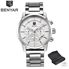 Load image into Gallery viewer, Luxury Steel Sports Men's Watches Business Design Leather Band Wrist Watch Military Quartz
