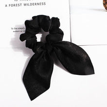 Load image into Gallery viewer, Pure Color Elastic Hair Band Rabbit Ear Bow Pearl Hair Rope Satin Ponytail Scrunchie Bobbles Elastic Hair Ties Ropes Ponytail Holder Accessories for Women And Girls
