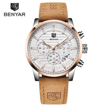 Load image into Gallery viewer, New Luxury Men Watches Chronograph Sports Watches Waterproof Casual Sport Leather Strap Quartz Men's Wrist Watch
