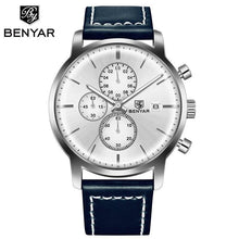 Load image into Gallery viewer, Business Watch Men Fashion Waterproof Military Chronograph Sport Quartz Wristwatch Leather Bracelet
