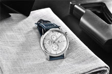 Load image into Gallery viewer, Business Watch Men Fashion Waterproof Military Chronograph Sport Quartz Wristwatch Leather Bracelet
