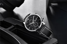 Load image into Gallery viewer, Business Watch Men Fashion Waterproof Military Chronograph Sport Quartz Wristwatch Leather Bracelet
