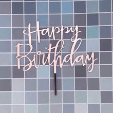 Load image into Gallery viewer, Happy Birthday Cake Topper Gold Cake Topper Acrylic Cake Topper Happy Birthday Cake Topper Cake Decoration Acrylic Letter Cake Toppers Party Supplies Happy Birthday Black Cake Decorations
