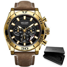 Load image into Gallery viewer, Men's Sports Multifunctional Quartz Watches Elegant Leather Strap Waterproof Modern Wristwatch For Men
