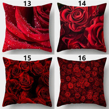 Load image into Gallery viewer, Valentines Day Red Heart And Flowers Pillow Cover Decorative Cushion Case Home Decor Sofa Couch Bedroom Car Flower Pillow Covers Love Pillow Covers Decorative Linen Square Throw Pillow Covers Couple Cushion Cases Home Decor for Sofa Bedroom Car  45x45cm
