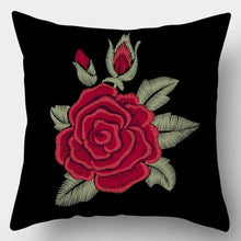 Load image into Gallery viewer, Valentines Day Red Heart And Flowers Pillow Cover Decorative Cushion Case Home Decor Sofa Couch Bedroom Car Flower Pillow Covers Love Pillow Covers Decorative Linen Square Throw Pillow Covers Couple Cushion Cases Home Decor for Sofa Bedroom Car  45x45cm
