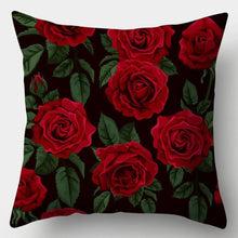 Load image into Gallery viewer, Valentines Day Red Heart And Flowers Pillow Cover Decorative Cushion Case Home Decor Sofa Couch Bedroom Car Flower Pillow Covers Love Pillow Covers Decorative Linen Square Throw Pillow Covers Couple Cushion Cases Home Decor for Sofa Bedroom Car  45x45cm
