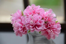 Load image into Gallery viewer, 6pcs Silk Stamen Artificial Flower Bouquet Wedding Party Decoration Handmade Wreath Gift Scrapbooking Craft Fake Flowers
