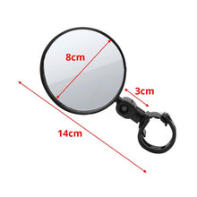 Load image into Gallery viewer, Round Bicycle Rearview Handlebar Mirrors Cycling Rear View Bike Silicone Handle Rearview Mirror With Wide Angle Convex Mirror Adjustable Rotatable Handlebar Safety Mirrors For Mountain Road Bike Bicycle

