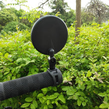Load image into Gallery viewer, Round Bicycle Rearview Handlebar Mirrors Cycling Rear View Bike Silicone Handle Rearview Mirror With Wide Angle Convex Mirror Adjustable Rotatable Handlebar Safety Mirrors For Mountain Road Bike Bicycle
