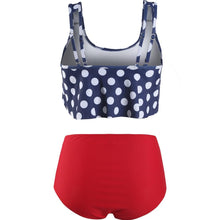 Load image into Gallery viewer, Women High Waist Bikini Plus Size Swimwear Summer Swimsuit Beach Bathing Suit Ruffle Bikini  Floral Printed Ruffle High Waist Bikini Set Women's Tummy Control Bathing Suit Swimsuit Flounce Peplum
