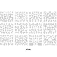 Load image into Gallery viewer, Gold Moon Star 3D Nail Stickers Ultra-thin Adhesive Decals Nail Art Decorations Stamping Manicure Nails Stickers Tool 3d Nail Decal Stickers Manicure Nail Art Decoration Accessories Holographic Old English Character Nail Self-Adhesive Sticker
