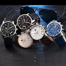 Load image into Gallery viewer, Luxury Men's Business Watches Fashion Watch Waterproof For Men's Casual Sport Leather Strap
