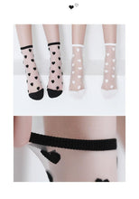 Load image into Gallery viewer, Women Socks New Fashion Long Transparent Cute Heart Thin Socks Female Summer Casual Sweet Funny Socks Stylish Ankle Socks For Women
