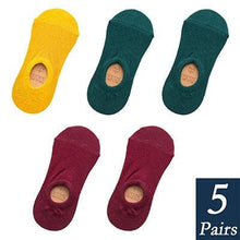 Load image into Gallery viewer, Women's Cute Cotton Invisible No Show Non-Slip Summer Candy Solid Color Silicone Short Socks Fashion Thin Ankle Boat Socks
