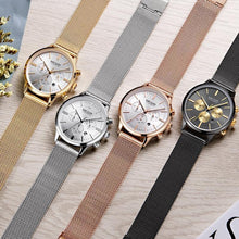 Load image into Gallery viewer, New Fashion Gold Women Watches Luxury Quartz Sport Waterproof Wrist Watch Round Style
